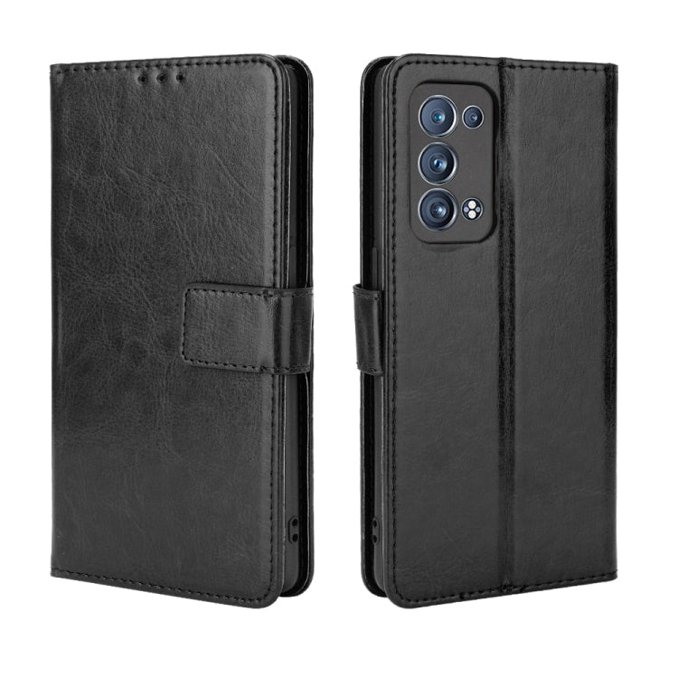 For OPPO Reno6 Pro+ 5G Crazy Horse Texture Horizontal Flip Leather Case with Holder & Card Slots & Lanyard