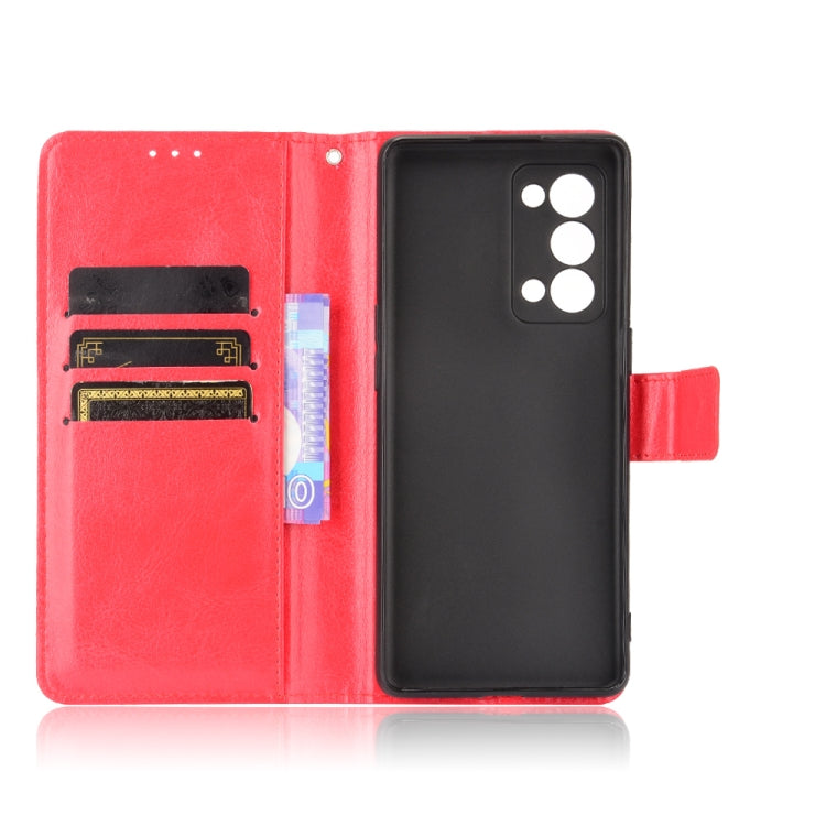 For OPPO Reno6 Pro+ 5G Crazy Horse Texture Horizontal Flip Leather Case with Holder & Card Slots & Lanyard