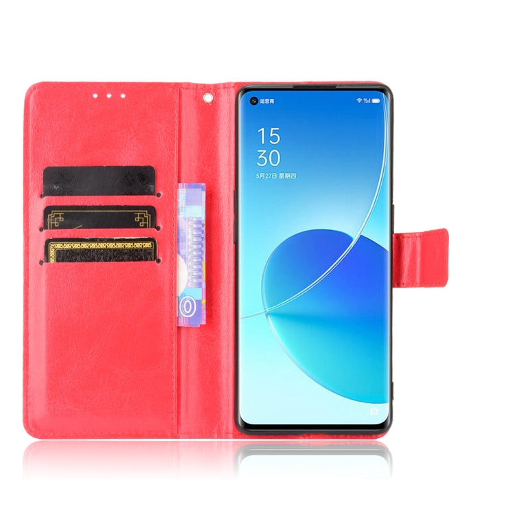 For OPPO Reno6 Pro+ 5G Crazy Horse Texture Horizontal Flip Leather Case with Holder & Card Slots & Lanyard