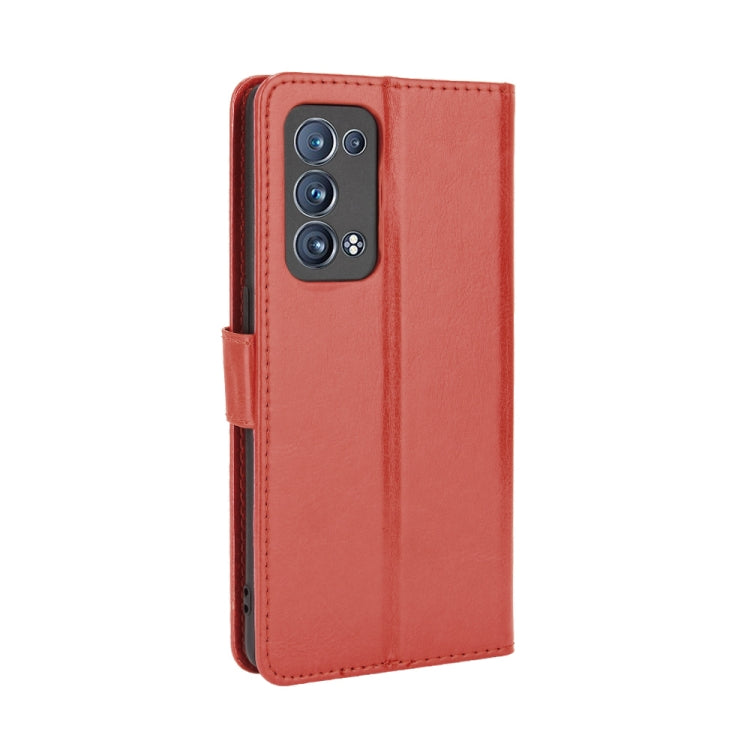 For OPPO Reno6 Pro+ 5G Crazy Horse Texture Horizontal Flip Leather Case with Holder & Card Slots & Lanyard