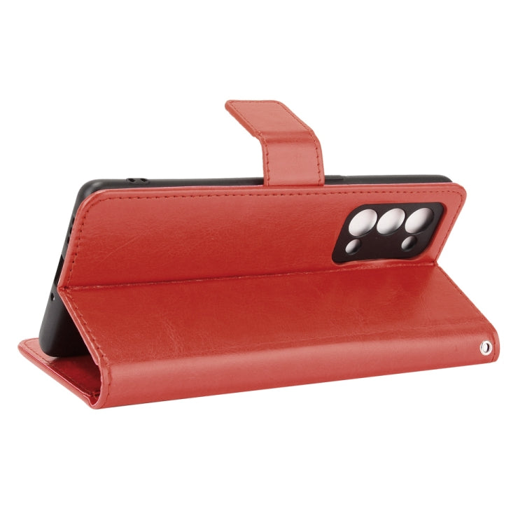 For OPPO Reno6 Pro+ 5G Crazy Horse Texture Horizontal Flip Leather Case with Holder & Card Slots & Lanyard