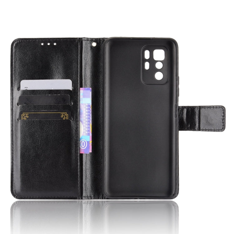 For Xiaomi Redmi Note 10 Pro 5G/Poco X3 GT Crazy Horse Texture Horizontal Flip Leather Case with Holder & Card Slots & Lanyard