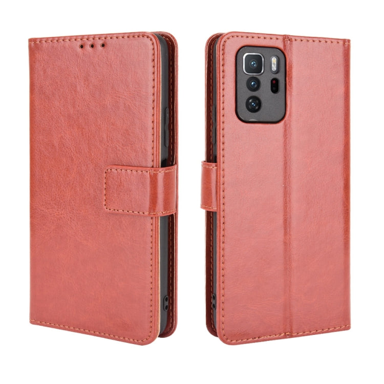 For Xiaomi Redmi Note 10 Pro 5G/Poco X3 GT Crazy Horse Texture Horizontal Flip Leather Case with Holder & Card Slots & Lanyard