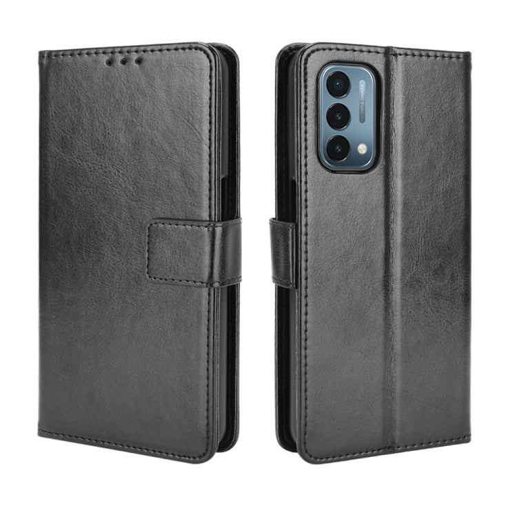 For OnePlus Nord N200 5G Crazy Horse Texture Horizontal Flip Leather Case with Holder & Card Slots & Lanyard