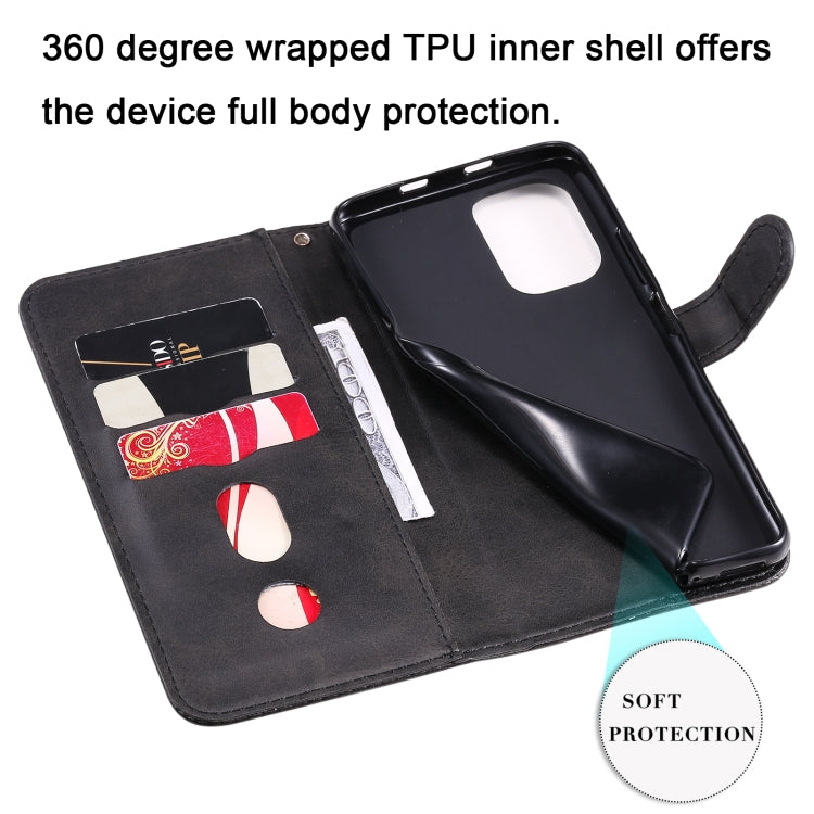 For Xiaomi Redmi K40 Fashion Calf Texture Zipper Horizontal Flip Leather Case with Holder & Card Slots & Wallet