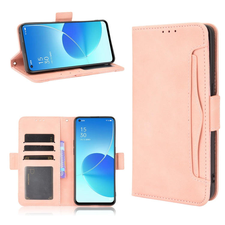 For OPPO Reno6 5G Skin Feel Calf Pattern Horizontal Flip Leather Case with Holder & Card Slots & Photo Frame