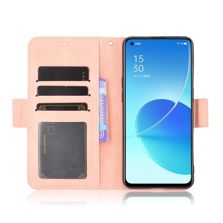 For OPPO Reno6 5G Skin Feel Calf Pattern Horizontal Flip Leather Case with Holder & Card Slots & Photo Frame