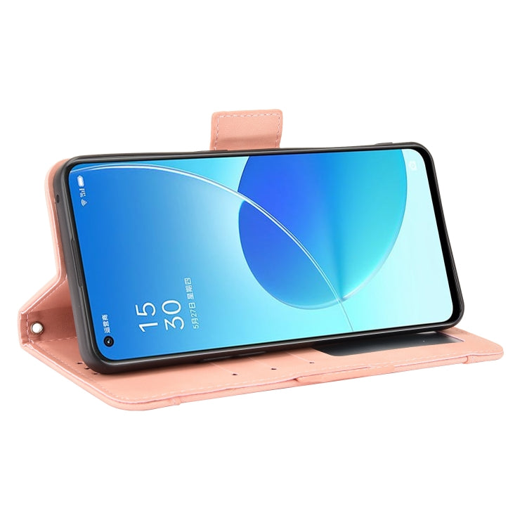 For OPPO Reno6 5G Skin Feel Calf Pattern Horizontal Flip Leather Case with Holder & Card Slots & Photo Frame