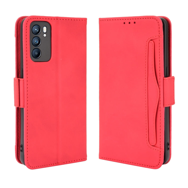 For OPPO Reno6 5G Skin Feel Calf Pattern Horizontal Flip Leather Case with Holder & Card Slots & Photo Frame