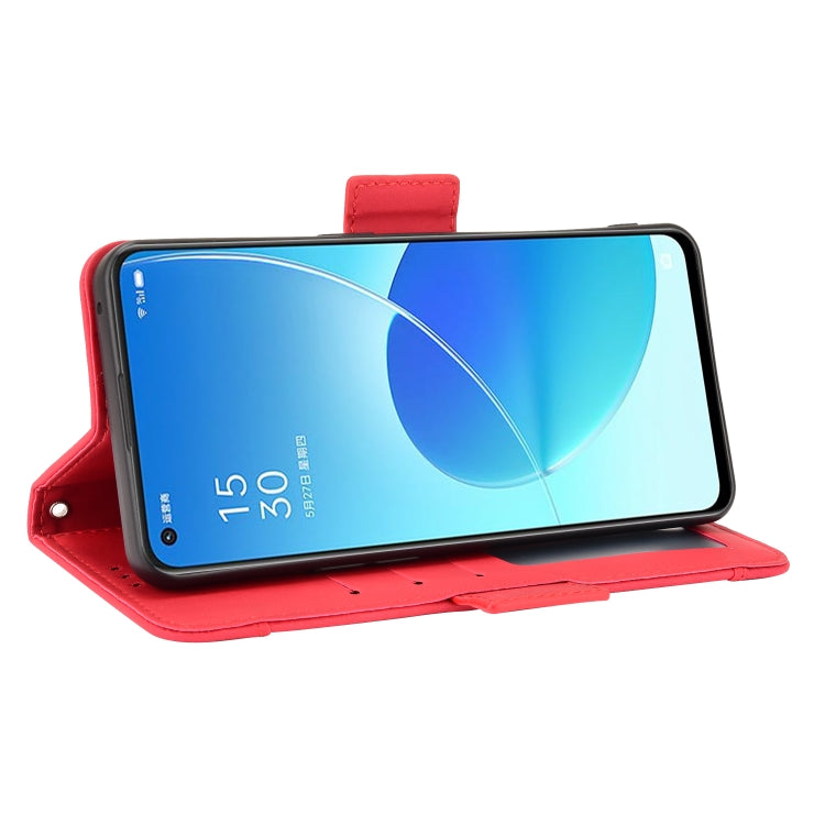 For OPPO Reno6 5G Skin Feel Calf Pattern Horizontal Flip Leather Case with Holder & Card Slots & Photo Frame