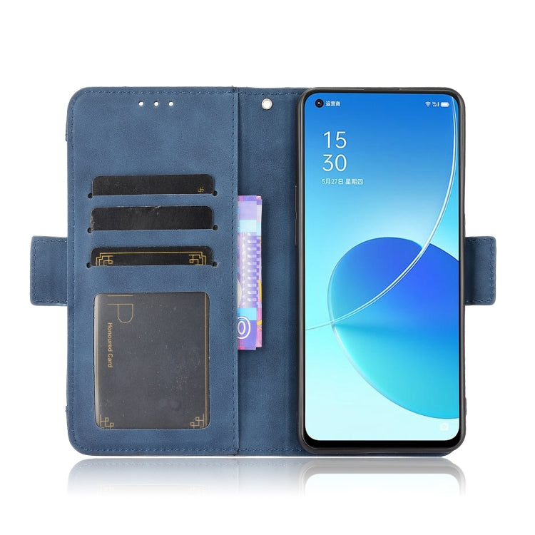 For OPPO Reno6 5G Skin Feel Calf Pattern Horizontal Flip Leather Case with Holder & Card Slots & Photo Frame