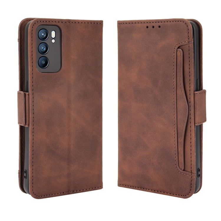 For OPPO Reno6 5G Skin Feel Calf Pattern Horizontal Flip Leather Case with Holder & Card Slots & Photo Frame