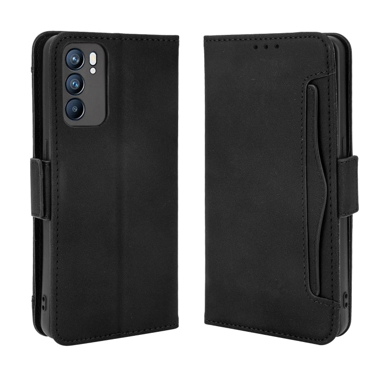 For OPPO Reno6 5G Skin Feel Calf Pattern Horizontal Flip Leather Case with Holder & Card Slots & Photo Frame