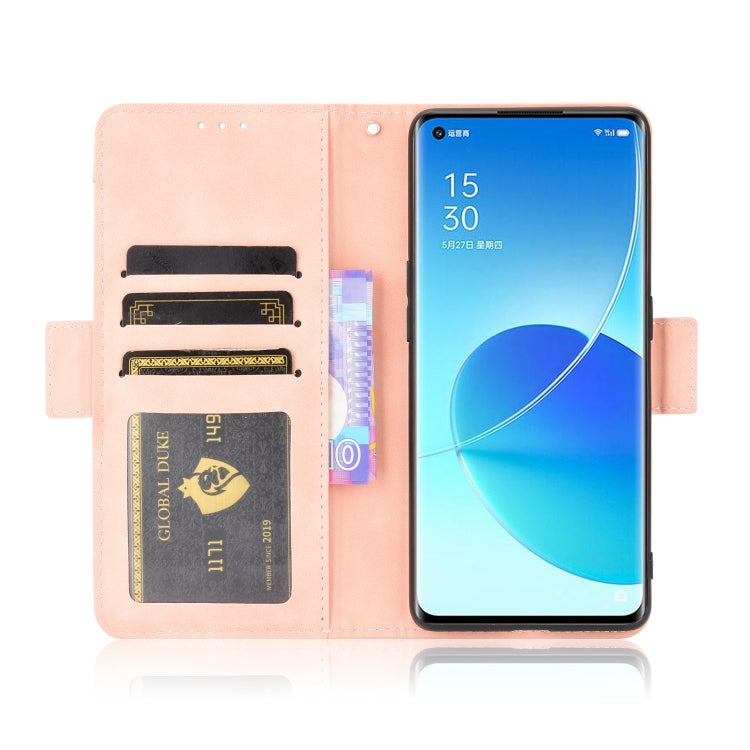 For OPPO Reno6 Pro 5G Skin Feel Calf Pattern Horizontal Flip Leather Case with Holder & Card Slots & Photo Frame