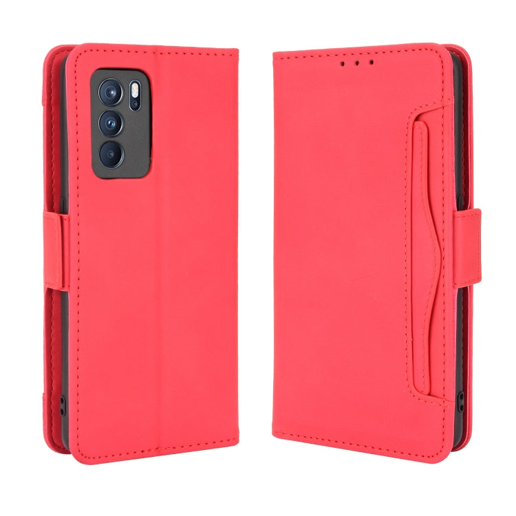 For OPPO Reno6 Pro 5G Skin Feel Calf Pattern Horizontal Flip Leather Case with Holder & Card Slots & Photo Frame