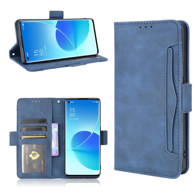 For OPPO Reno6 Pro 5G Skin Feel Calf Pattern Horizontal Flip Leather Case with Holder & Card Slots & Photo Frame