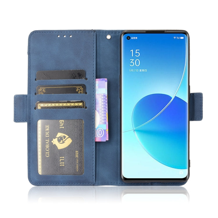 For OPPO Reno6 Pro 5G Skin Feel Calf Pattern Horizontal Flip Leather Case with Holder & Card Slots & Photo Frame