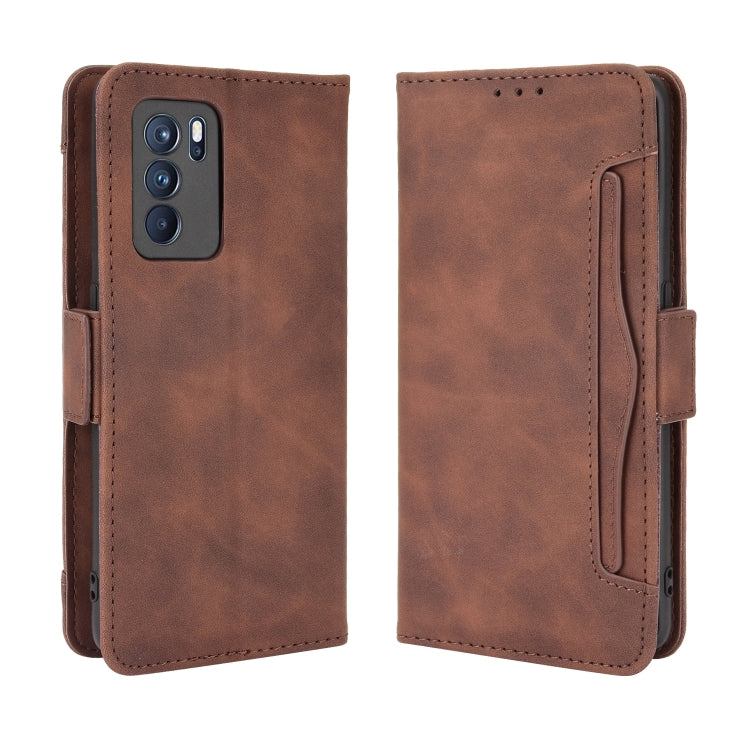 For OPPO Reno6 Pro 5G Skin Feel Calf Pattern Horizontal Flip Leather Case with Holder & Card Slots & Photo Frame