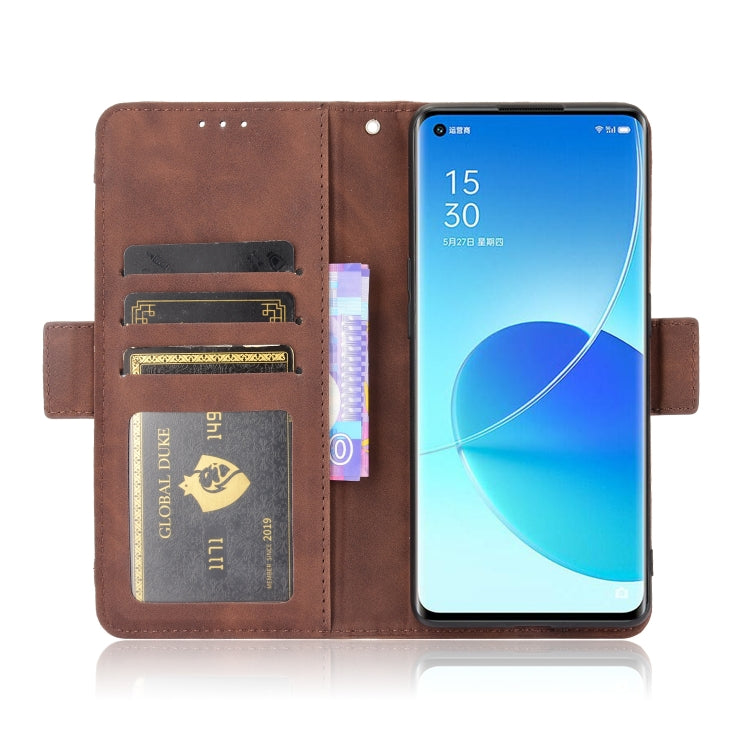 For OPPO Reno6 Pro 5G Skin Feel Calf Pattern Horizontal Flip Leather Case with Holder & Card Slots & Photo Frame
