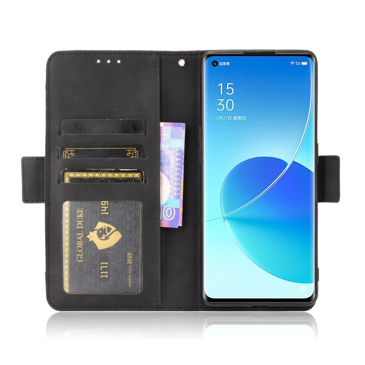 For OPPO Reno6 Pro 5G Skin Feel Calf Pattern Horizontal Flip Leather Case with Holder & Card Slots & Photo Frame