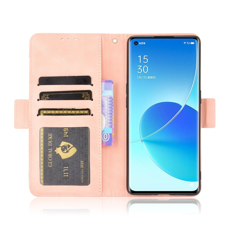 For OPPO Reno6 Pro+ 5G Skin Feel Calf Pattern Horizontal Flip Leather Case with Holder & Card Slots & Photo Frame