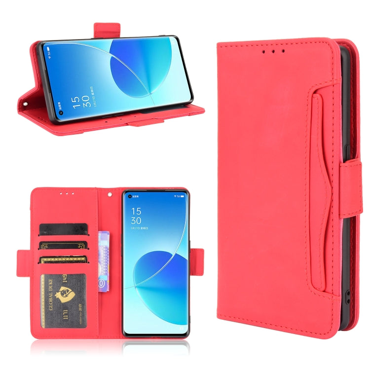 For OPPO Reno6 Pro+ 5G Skin Feel Calf Pattern Horizontal Flip Leather Case with Holder & Card Slots & Photo Frame