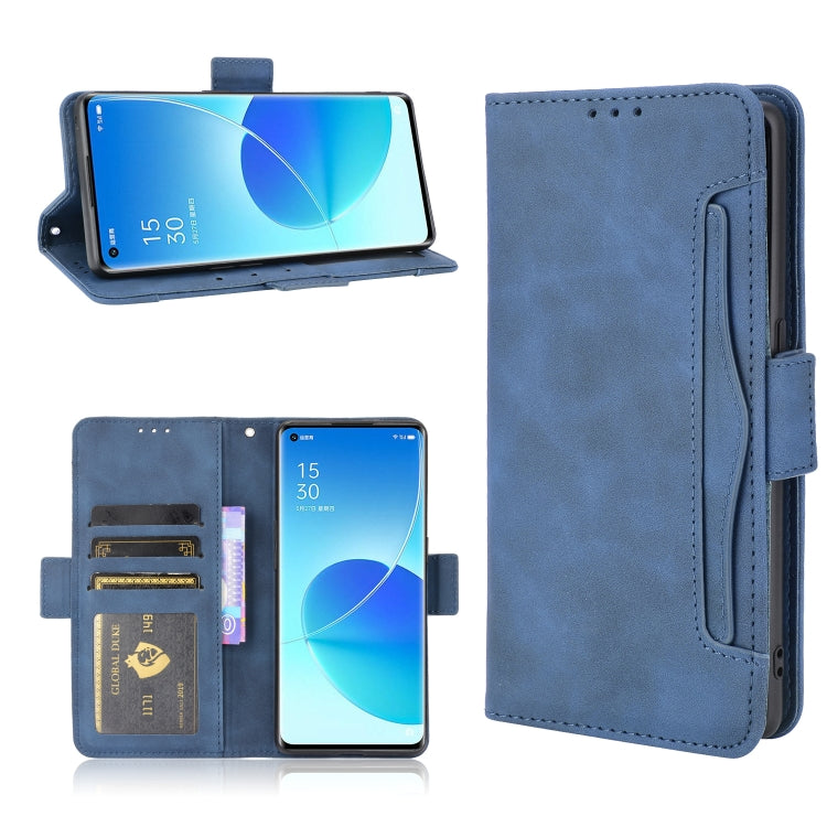 For OPPO Reno6 Pro+ 5G Skin Feel Calf Pattern Horizontal Flip Leather Case with Holder & Card Slots & Photo Frame
