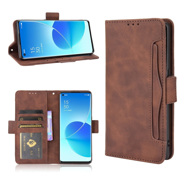 For OPPO Reno6 Pro+ 5G Skin Feel Calf Pattern Horizontal Flip Leather Case with Holder & Card Slots & Photo Frame
