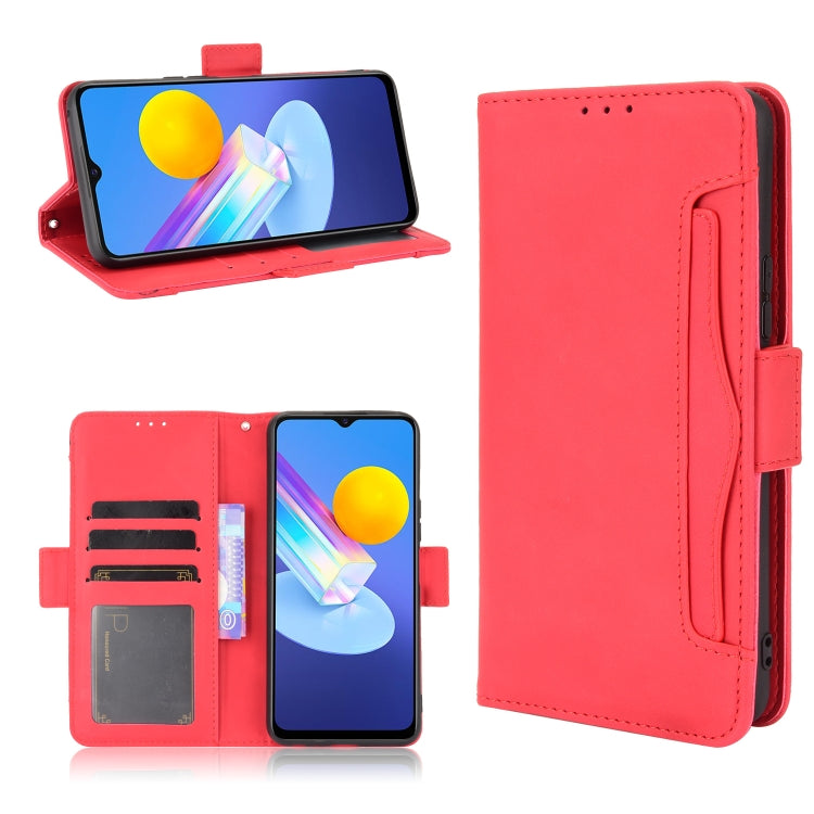 For vivo Y72 5G / iQOO Z3 5G Skin Feel Calf Pattern Horizontal Flip Leather Case with Holder & Card Slots & Photo Frame