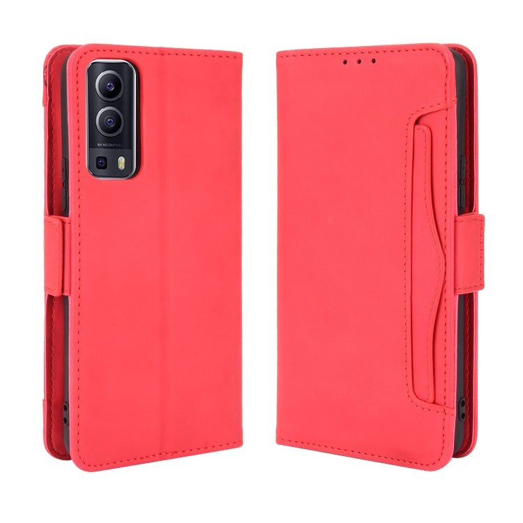 For vivo Y72 5G / iQOO Z3 5G Skin Feel Calf Pattern Horizontal Flip Leather Case with Holder & Card Slots & Photo Frame