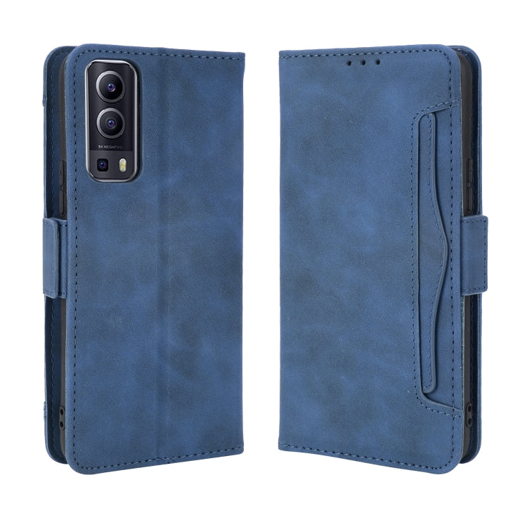 For vivo Y72 5G / iQOO Z3 5G Skin Feel Calf Pattern Horizontal Flip Leather Case with Holder & Card Slots & Photo Frame