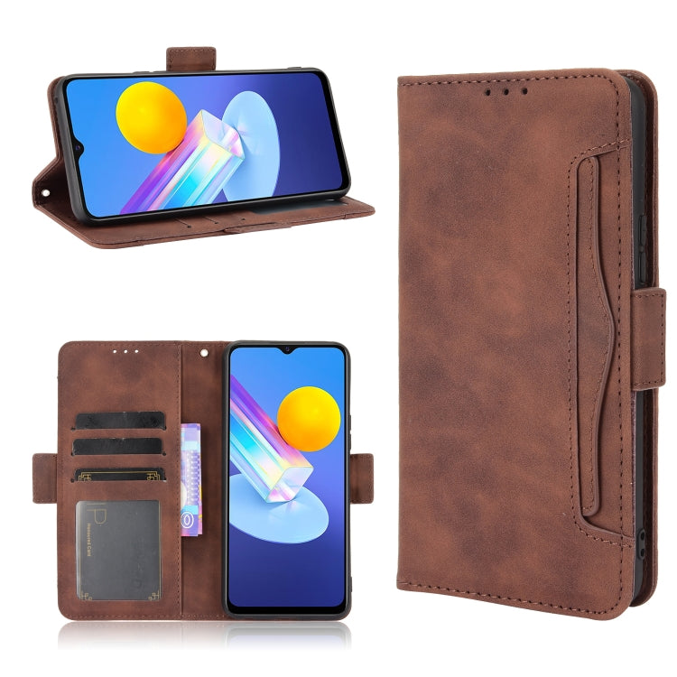 For vivo Y72 5G / iQOO Z3 5G Skin Feel Calf Pattern Horizontal Flip Leather Case with Holder & Card Slots & Photo Frame