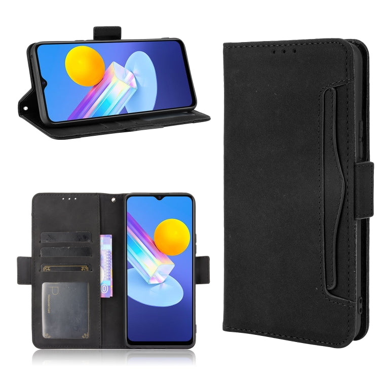 For vivo Y72 5G / iQOO Z3 5G Skin Feel Calf Pattern Horizontal Flip Leather Case with Holder & Card Slots & Photo Frame