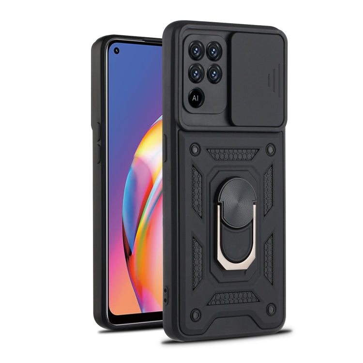 For OPPO A94 Sliding Camera Cover Design TPU+PC Protective Case