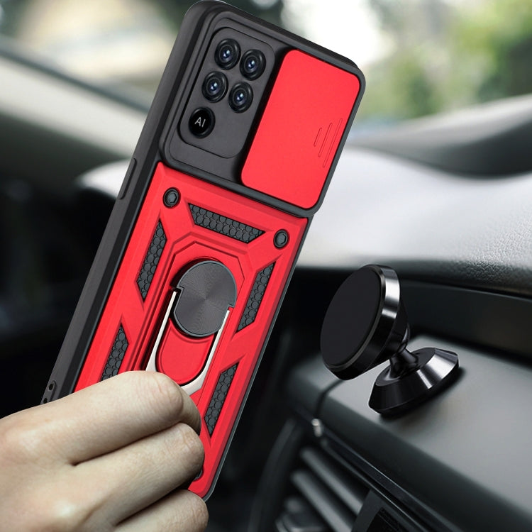 For OPPO A94 Sliding Camera Cover Design TPU+PC Protective Case