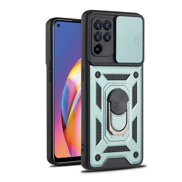 For OPPO A94 Sliding Camera Cover Design TPU+PC Protective Case