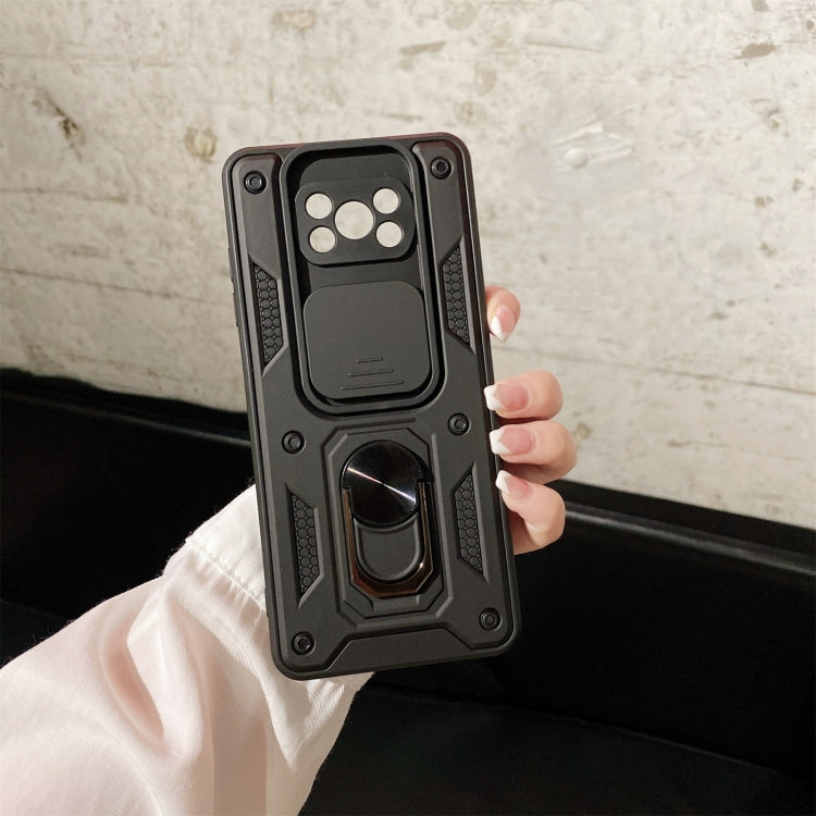 For Xiaomi Poco X3 Sliding Camera Cover Design TPU+PC Protective Case