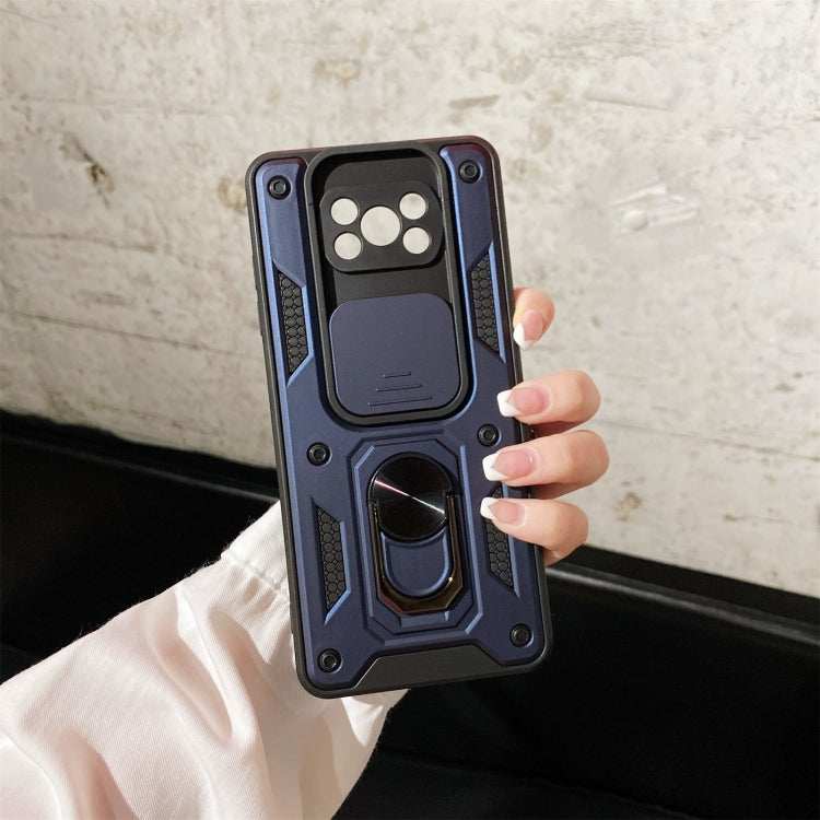 For Xiaomi Poco X3 Sliding Camera Cover Design TPU+PC Protective Case