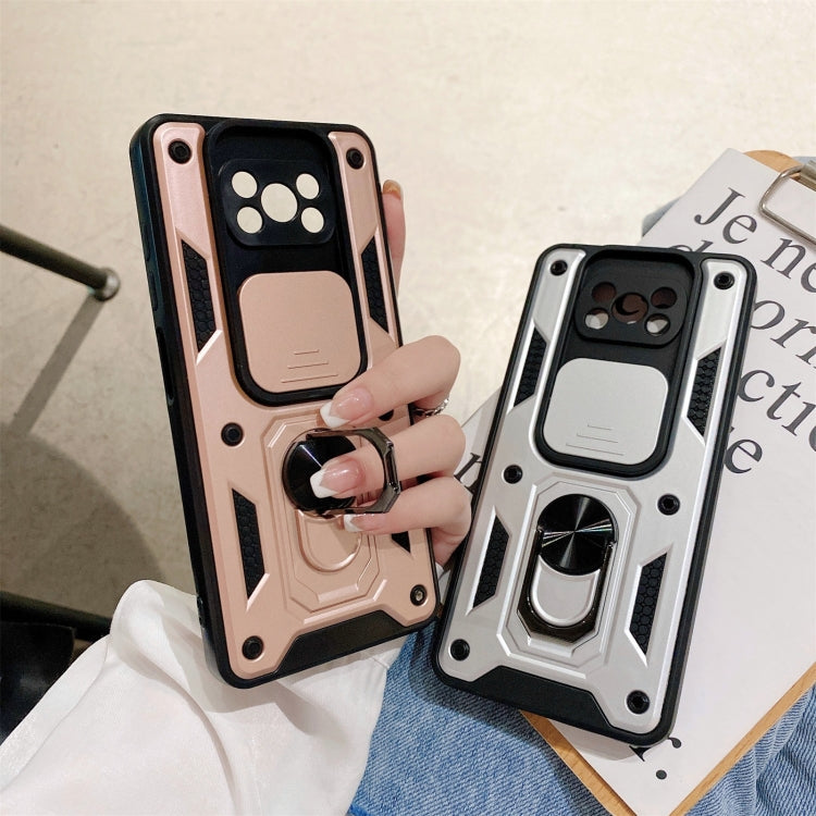For Xiaomi Poco X3 Sliding Camera Cover Design TPU+PC Protective Case