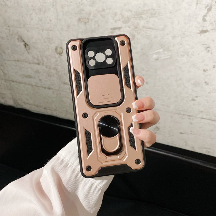 For Xiaomi Poco X3 Sliding Camera Cover Design TPU+PC Protective Case