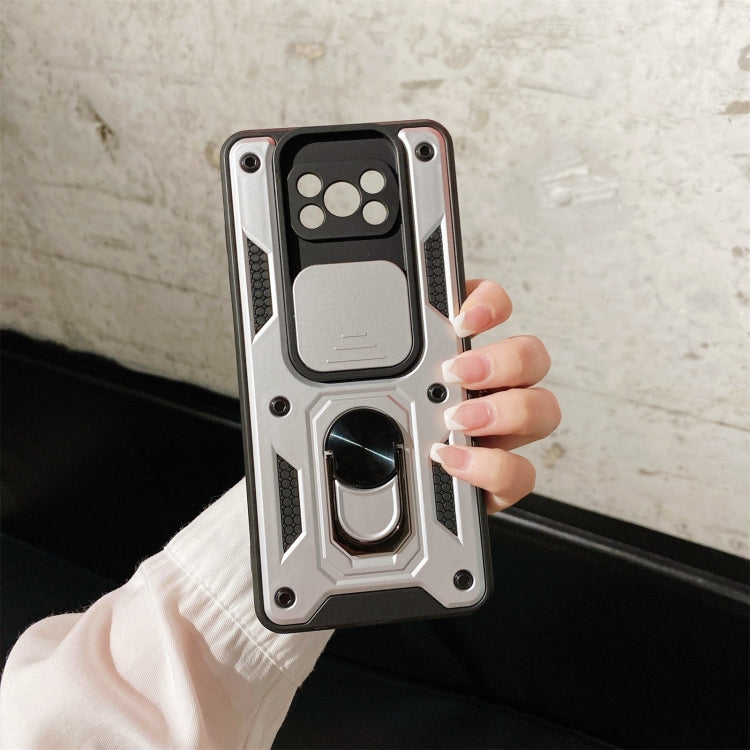 For Xiaomi Poco X3 Sliding Camera Cover Design TPU+PC Protective Case