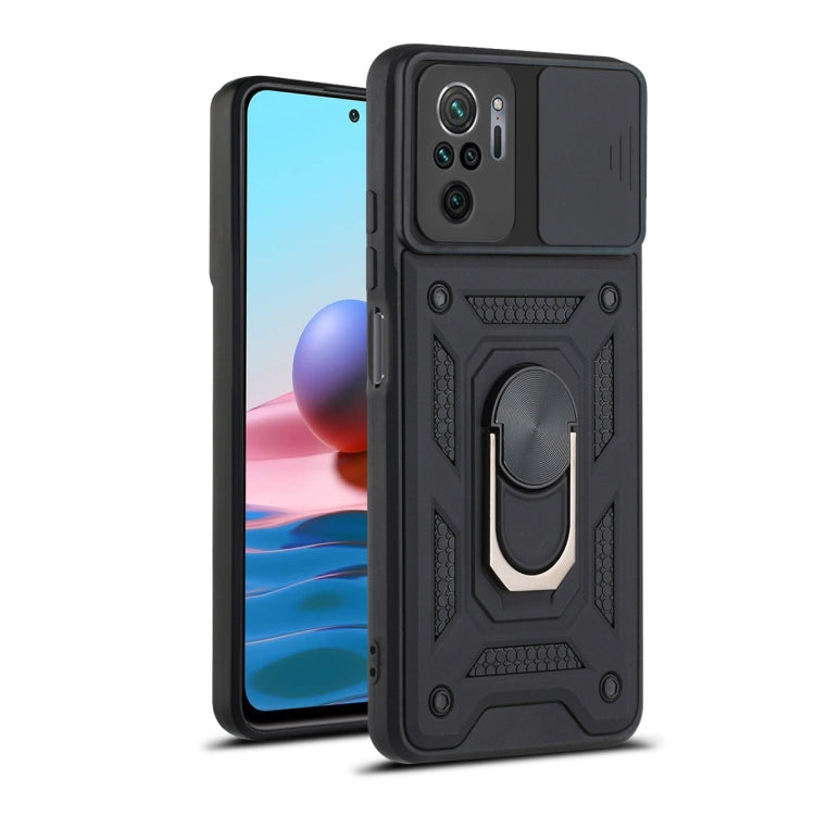 For Xiaomi Redmi Note 10 Sliding Camera Cover Design TPU+PC Protective Case