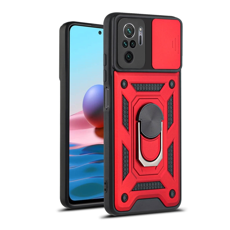 For Xiaomi Redmi Note 10 Sliding Camera Cover Design TPU+PC Protective Case