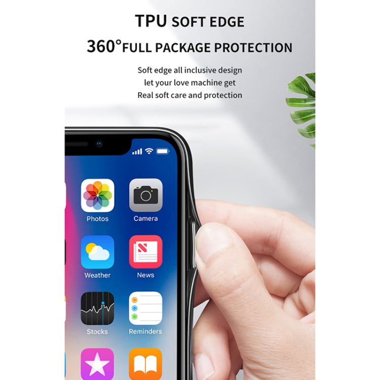 For OPPO A9 2020 Starry Sky Painted Tempered Glass TPU Shockproof Protective Case