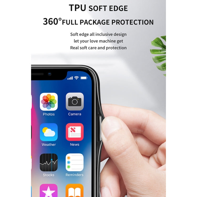 For OPPO A52 Starry Sky Painted Tempered Glass TPU Shockproof Protective Case