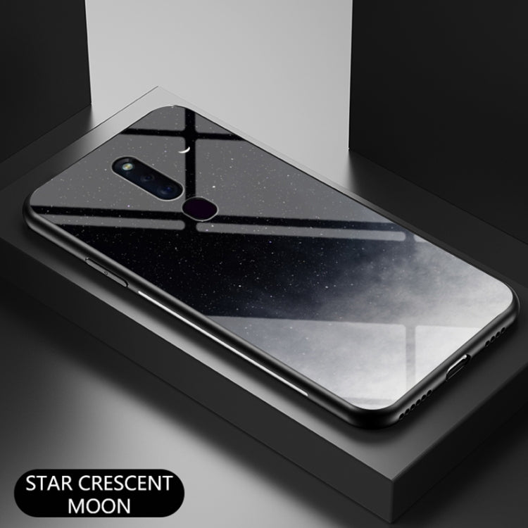 For OPPO F11 Pro Starry Sky Painted Tempered Glass TPU Shockproof Protective Case