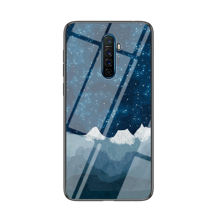 For OPPO Realme X2 Pro Starry Sky Painted Tempered Glass TPU Shockproof Protective Case
