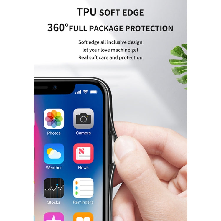 For OPPO Reno A Starry Sky Painted Tempered Glass TPU Shockproof Protective Case