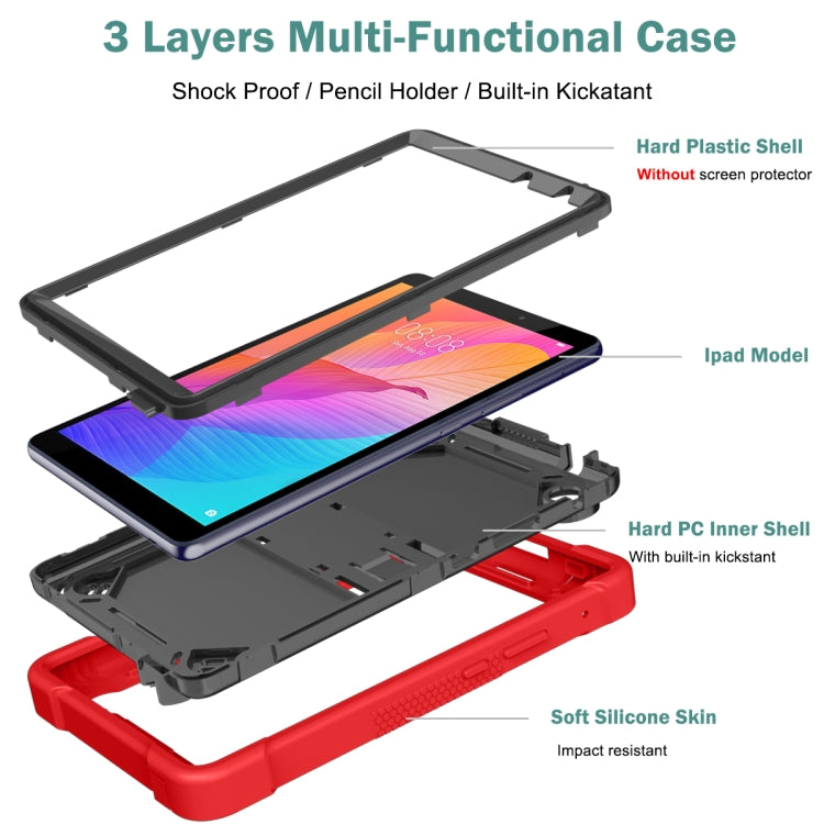 For Huawei MatePad T8 Silicone + PC Shockproof Protective Case with Holder