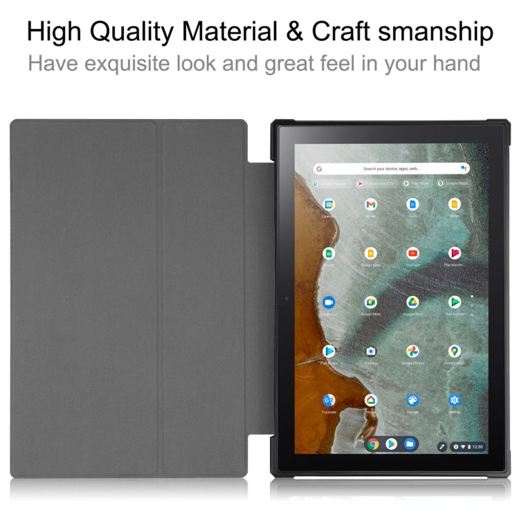 For Asus Chromebook Detachable CM3000DVA-HT0019 TPU Horizontal Flip Leather Case with Pen Slot & Holder